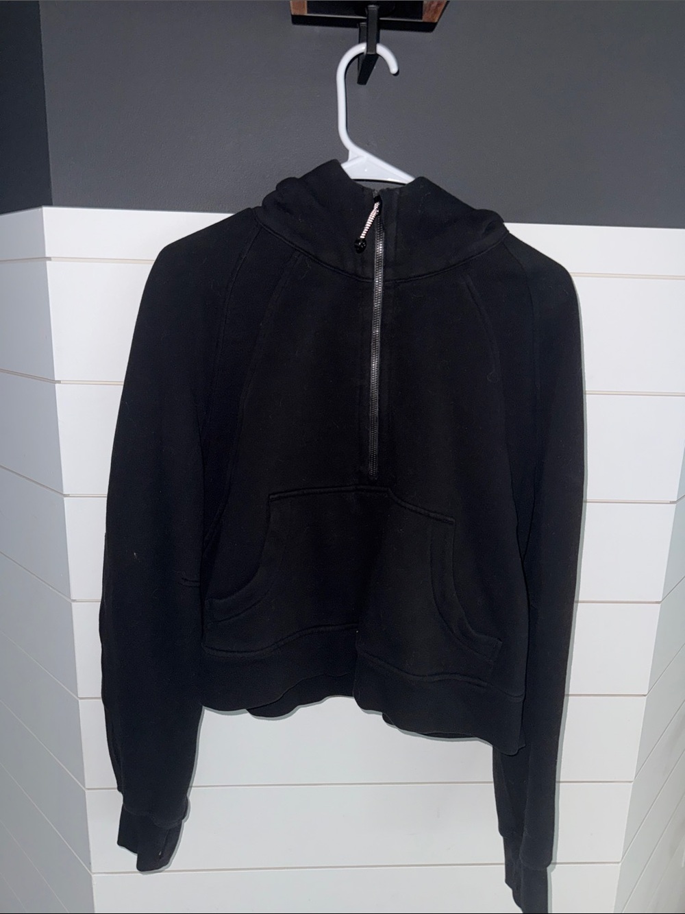 lululemon athletica Black Half-Zip Hooded Pullover